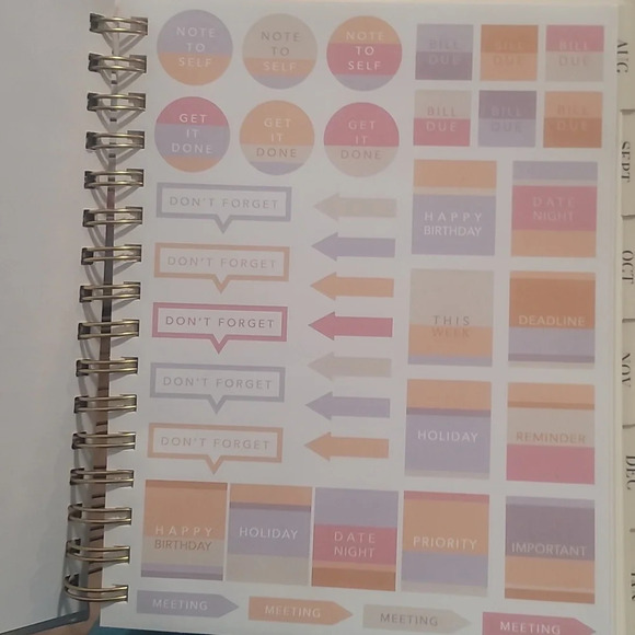 MOLLY & REX French bulldog frenchie monthly weekly daily planner book w stickers - Picture 4 of 9